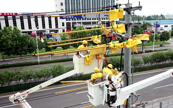 助力電力桿線“搬家”，為新橋機(jī)場(chǎng)建設(shè)項(xiàng)目零感知“讓道”